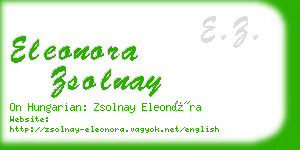 eleonora zsolnay business card